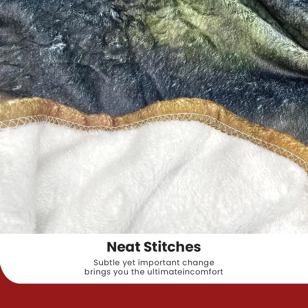 Покривало FANSU Фланелева 3D Друк Мікрофібра М'яка Тепла Плюшева для дивана та ліжка (150 x 100 см), фото №6