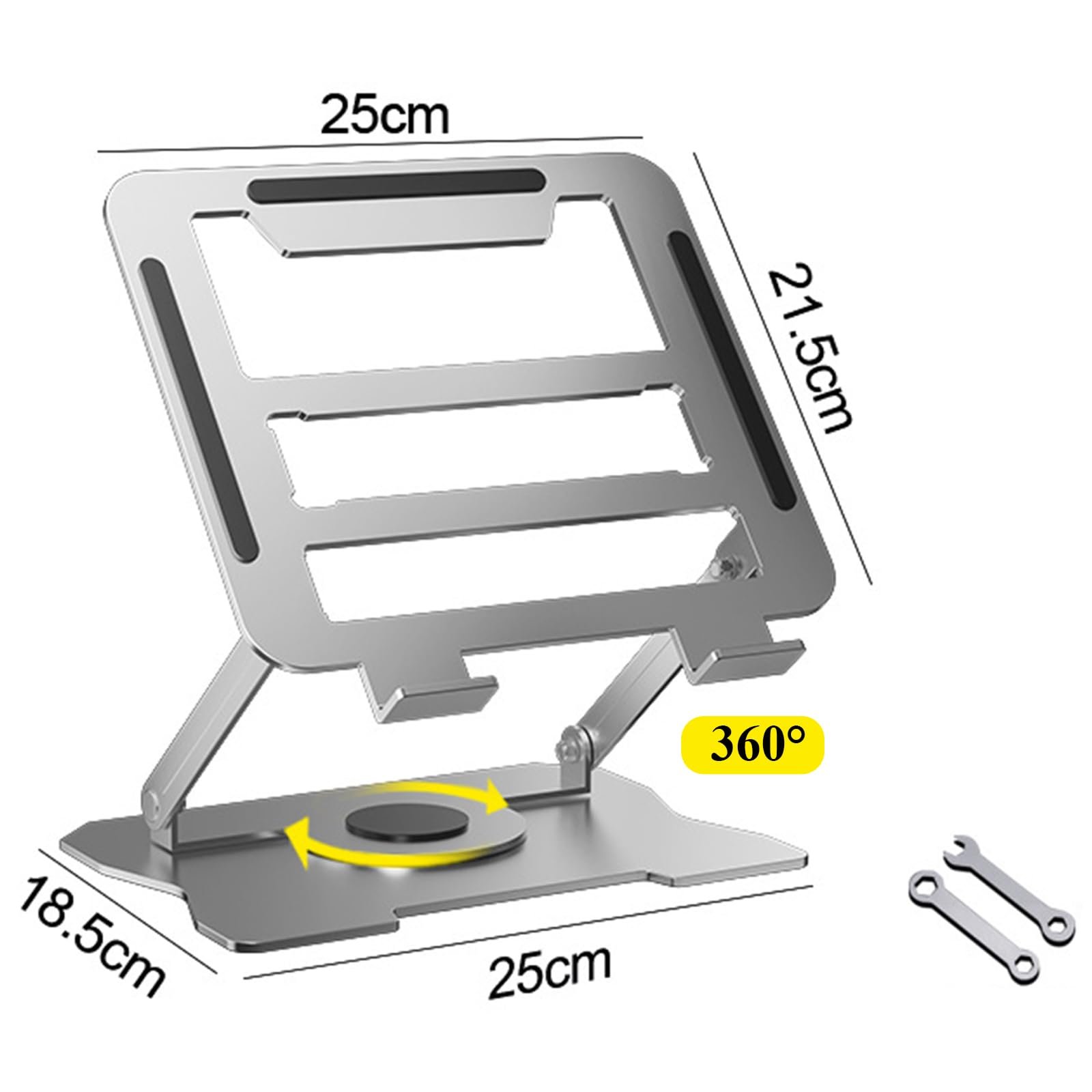 Подставка для ноутбука Регулируемая по высоте с вращающимся основанием 360°, фото №2 Подставка для ноутбука Регулируемая по высоте с вращающимся основанием 360°, фото №2