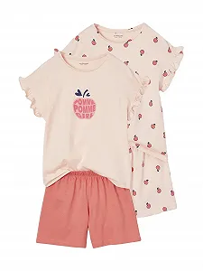 Літня піжама Vertbaudet 2 шт. Яблуко з переробленої бавовни - Фото 1