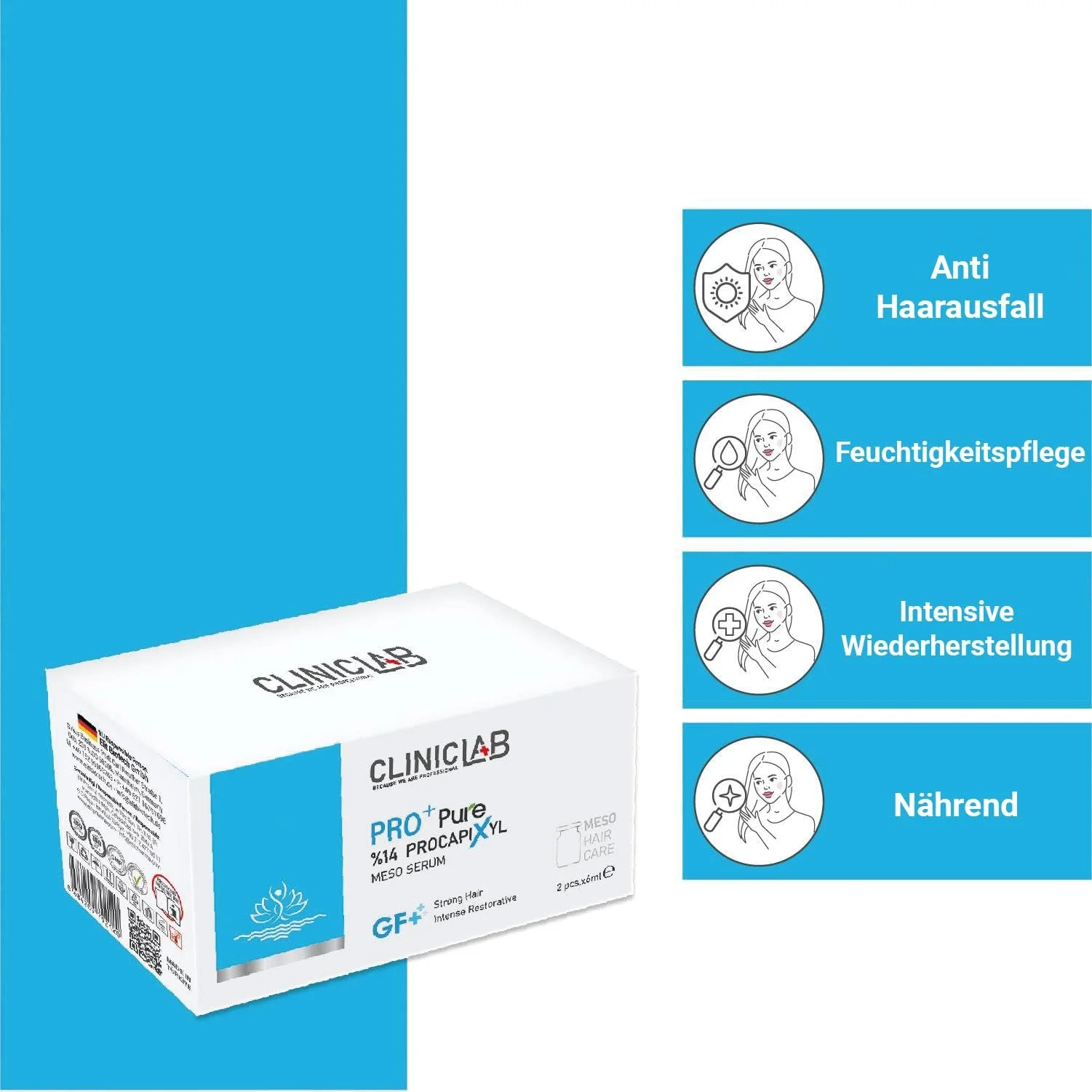 Сироватка Cliniclab Pro+ Pure%14 Procapixyl Growth Factor Meso 6 мл x 2 шт, фото №3