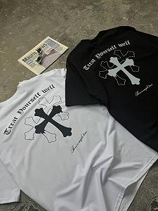 Комплект з двох футболок оверсайз чорна та біла Creat dourself mell RD394/RD395 synthetic.ua - Фото 1