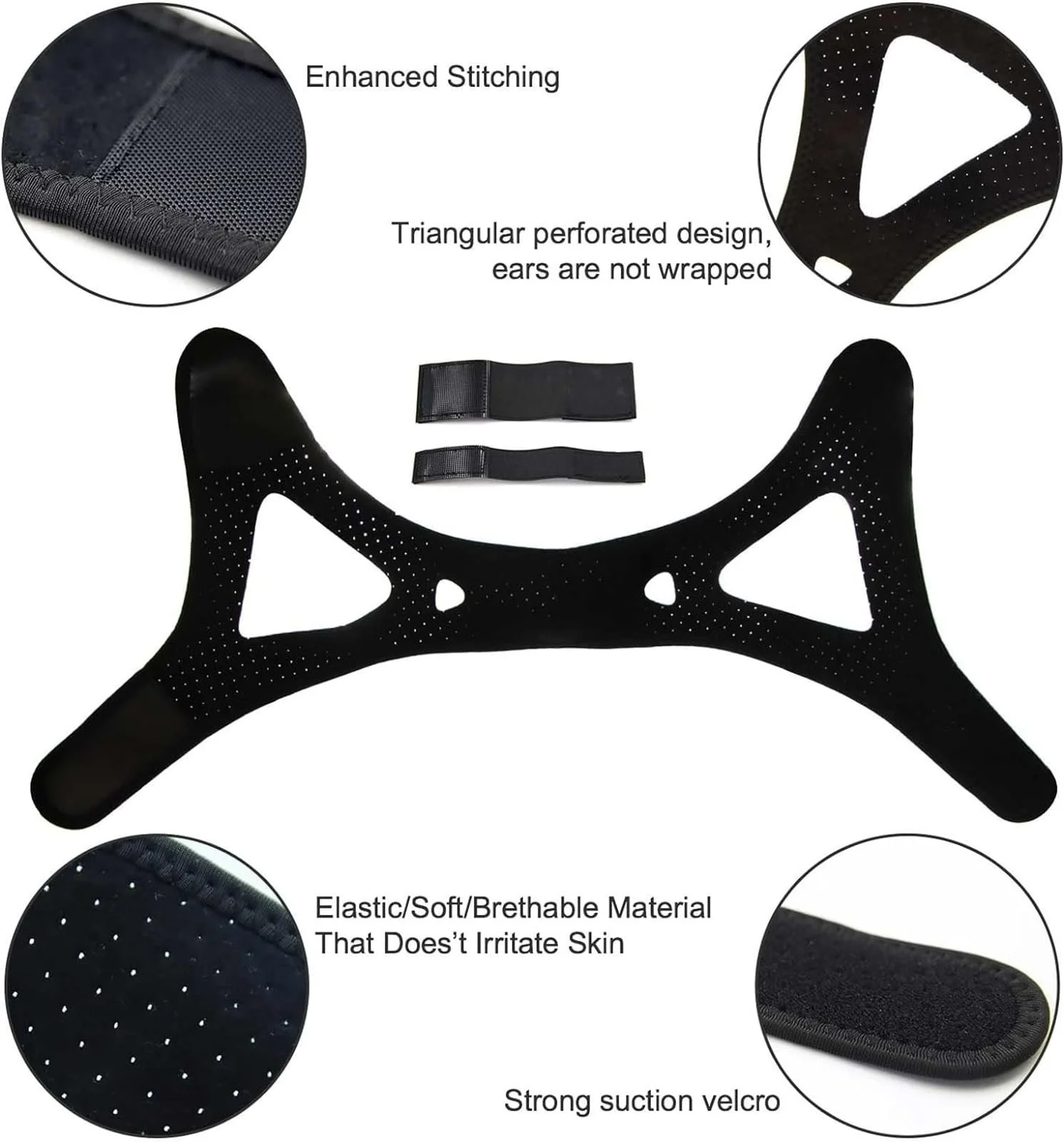 Ремінець проти хропіння Регульований М'який Зручний Високоеластичний, фото №2