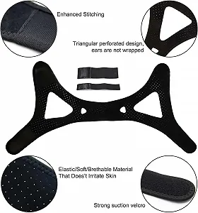 Ремінець проти хропіння Регульований М'який Зручний Високоеластичний synthetic.ua - Фото 1