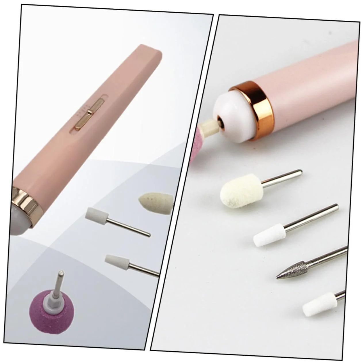 Электрический набор для маникюра Healvian Professional, розовый, фото №7