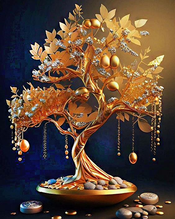 AR-3182 Набір алмазної мозаїки на підрамнику 40*50 см Грошове дерево, фото №1 AR-3182 Набір алмазної мозаїки на підрамнику 40*50 см Грошове дерево, фото №1