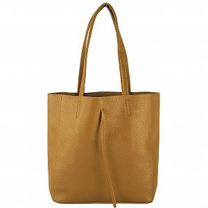 Сумка-тоут из итальянской кожи modamoda de - T253 с внутренним карманом - Фото 1