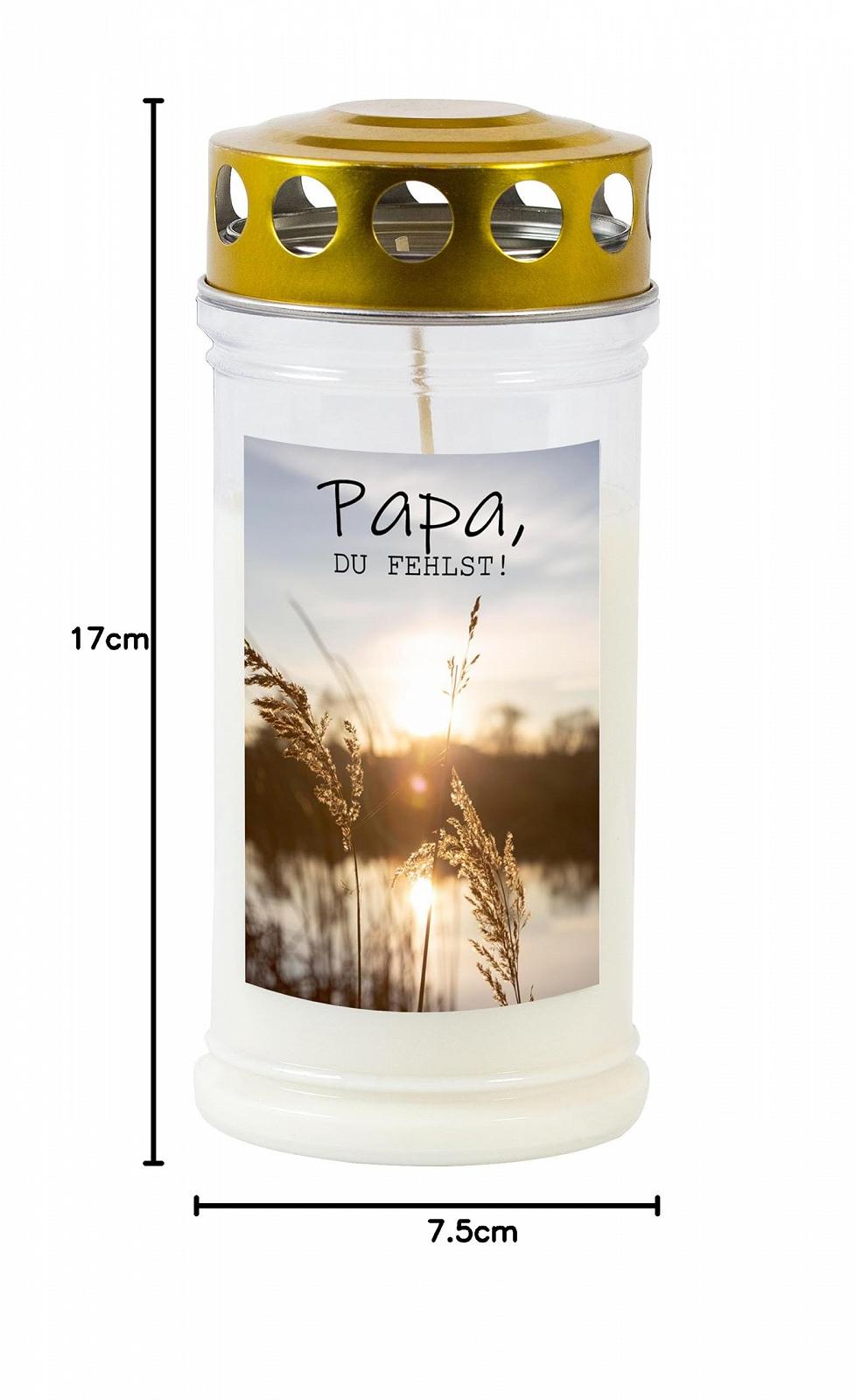 Свічка JEKA TLB Меморіальна мотив "Папа" Вітро- та погодостійка, фото №2 Свічка JEKA TLB Меморіальна мотив "Папа" Вітро- та погодостійка, фото №2