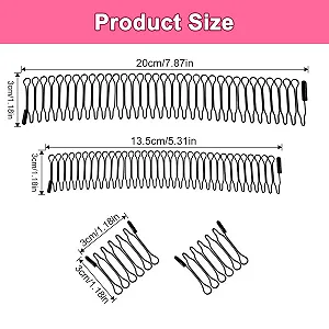 Женский обруч для волос с клипсами, 4 шт. synthetic.ua - Фото 1
