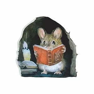 Наклейка на стіну Mouse-Hole 3D Реалістична мишача нора PVC 10,5 x 10,5 см - Фото 1