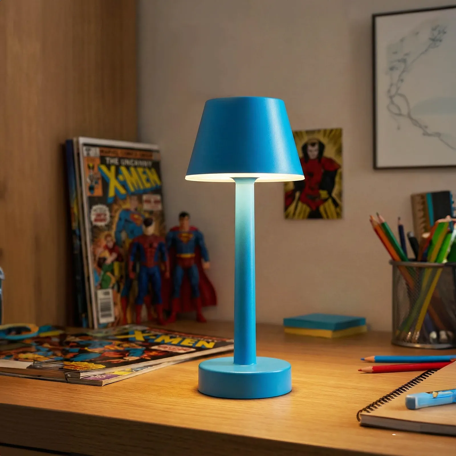 Настільна лампа LightLogic LL JERE DIM RGB BL Акумуляторна Синя, фото №1