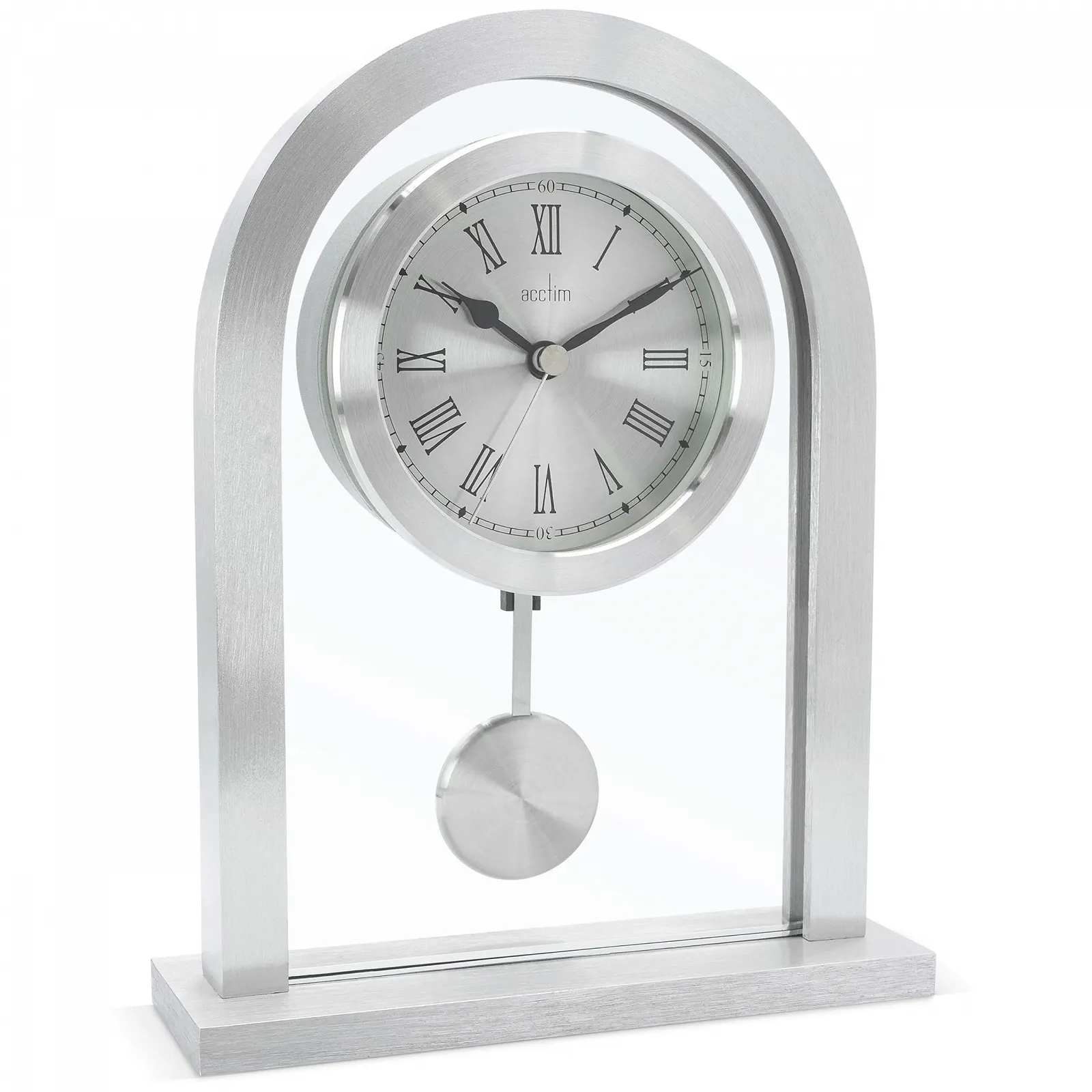 Годинник камінний Acctim Bathgate Скло з маятником Срібний, фото №5