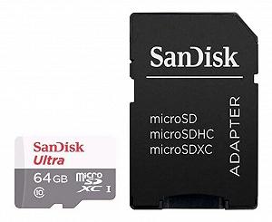 Карта пам'яті 64ГБ Class 10 microSDXC SanDisk Ultra SDSQUNR-064G-GN3MA - Фото 1