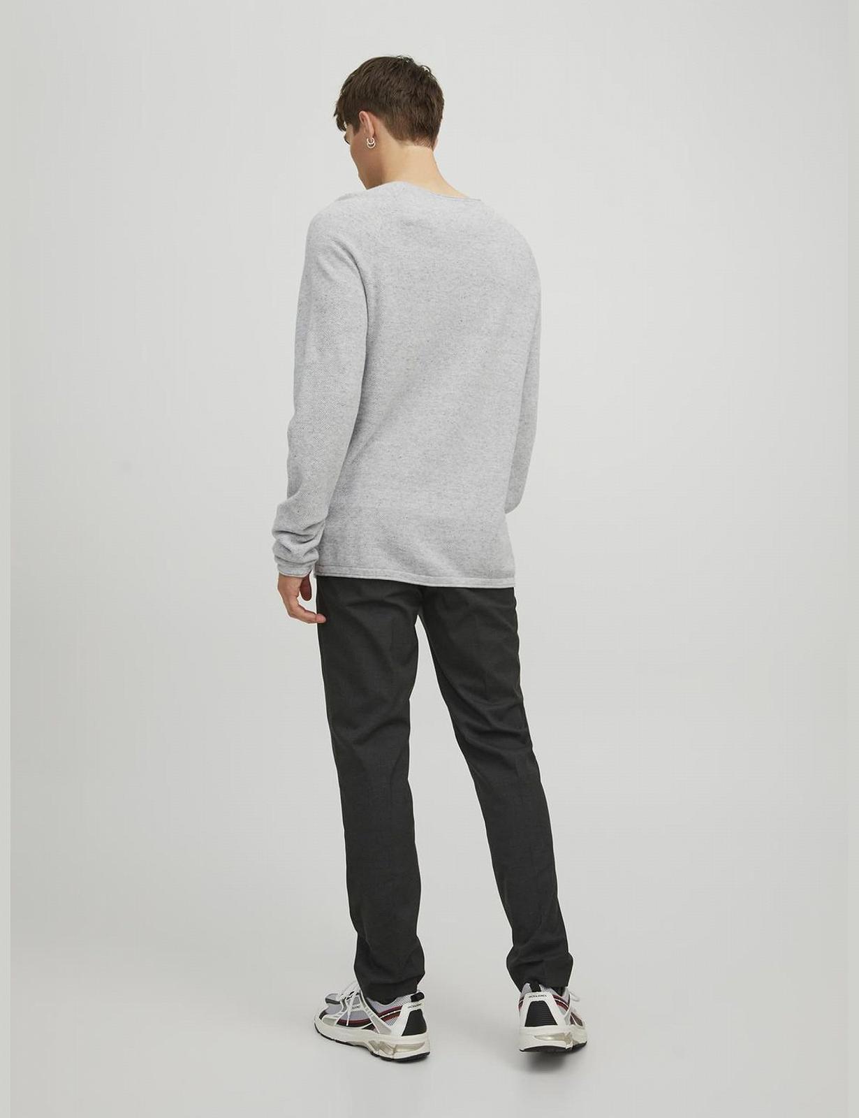 Джемпер JACK & JONES JJEHILL Чоловічий в'язаний, з круглим вирізом, базовий, з довгими рукавами, бавовняна сорочка, фото №5