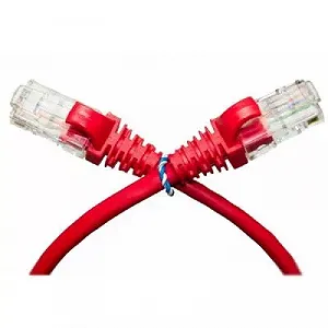 Патч-корд 0.3м, UTP cat.5e, CCA red Ritar (PCR-CCA/0.3R) - Фото 1