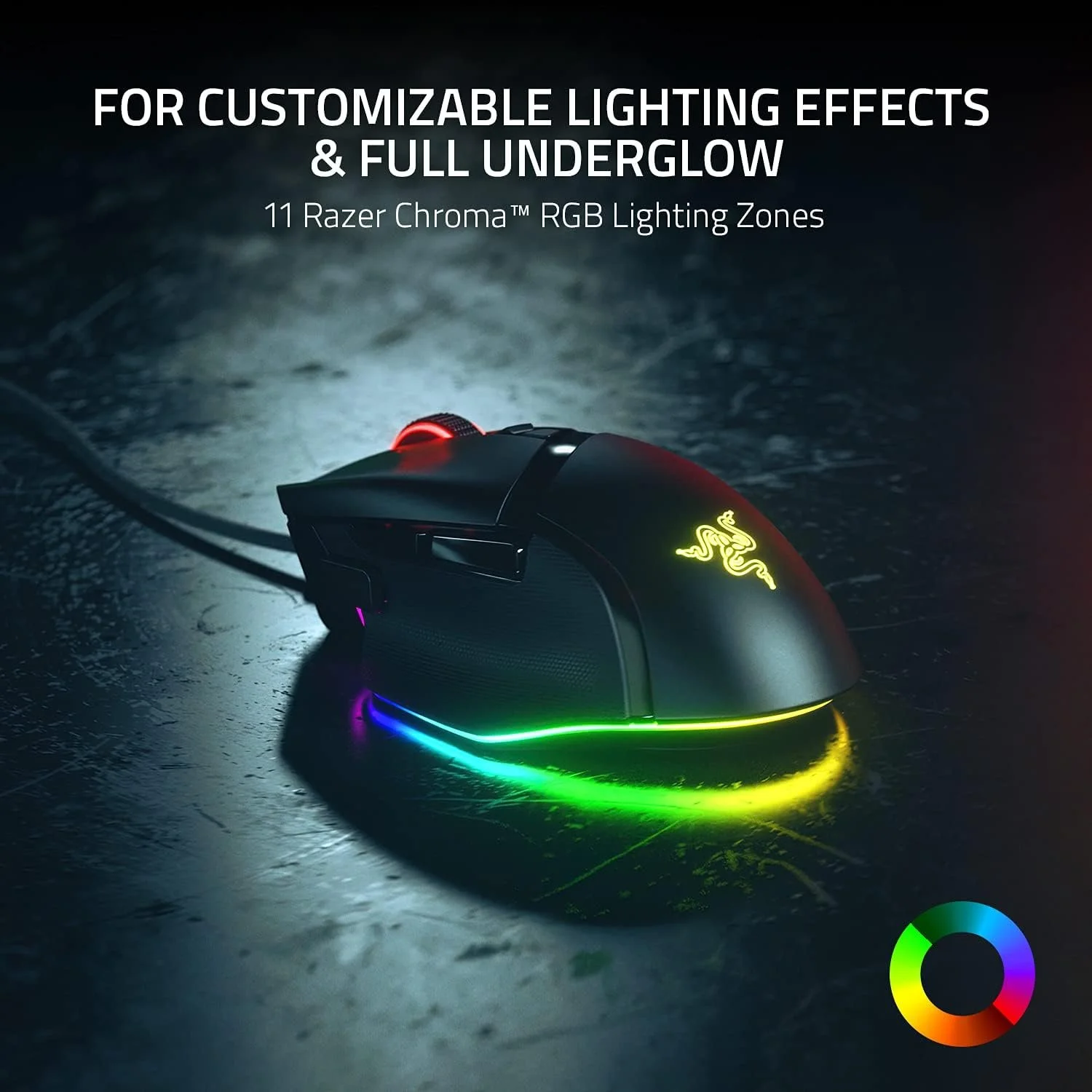 Ігрова дротова миша Razer Basilisk V3 Razer Chroma RGB Razer HyperScroll 26000 DPI 7 кнопок Чорний, фото №5