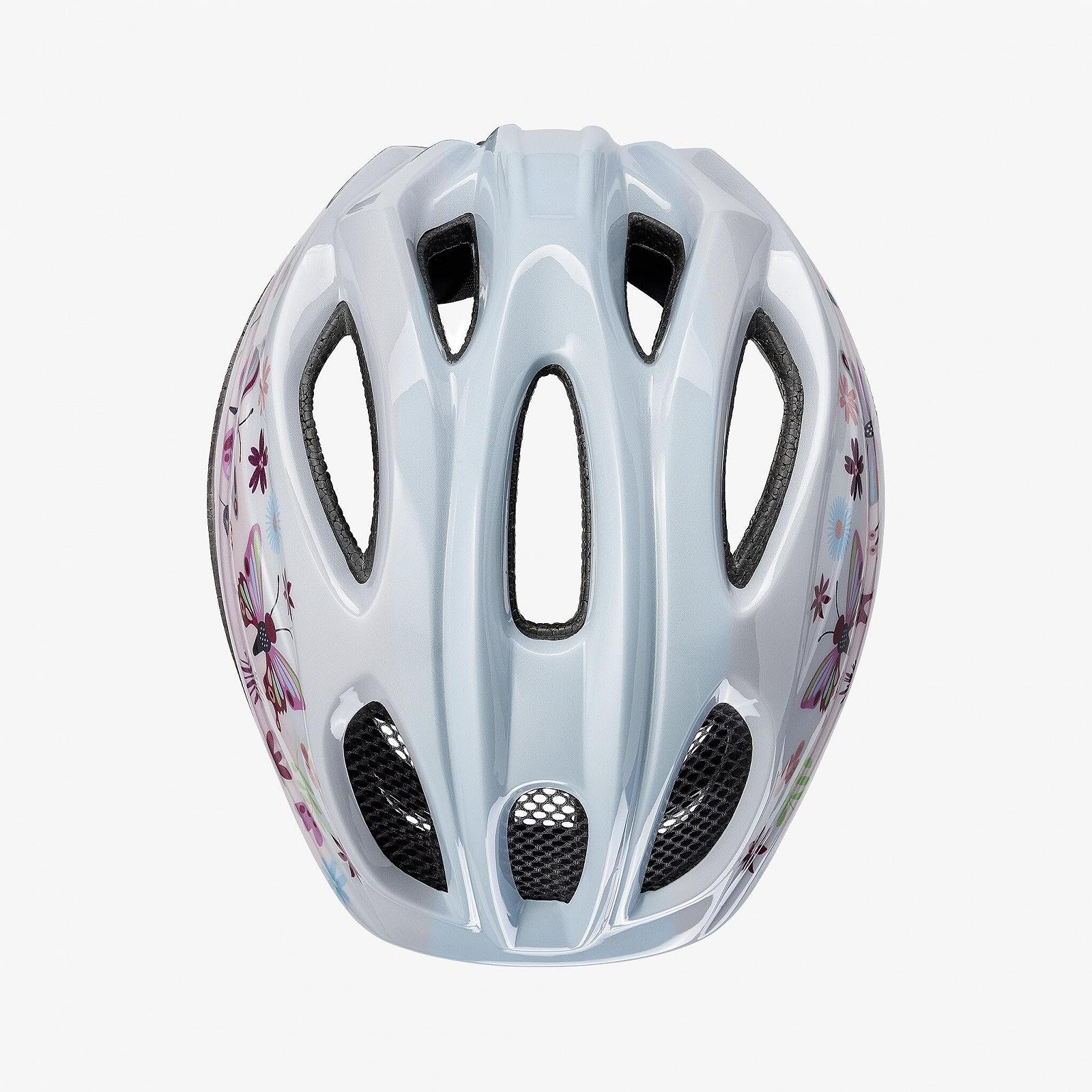 Шлем велосипедный детский KED Meggy II Trend 2024 Butterfly, 52-58 (M), защитная сетка от насекомых, встроенный задний светодиодный фонарь, технология maxShell, фото №6