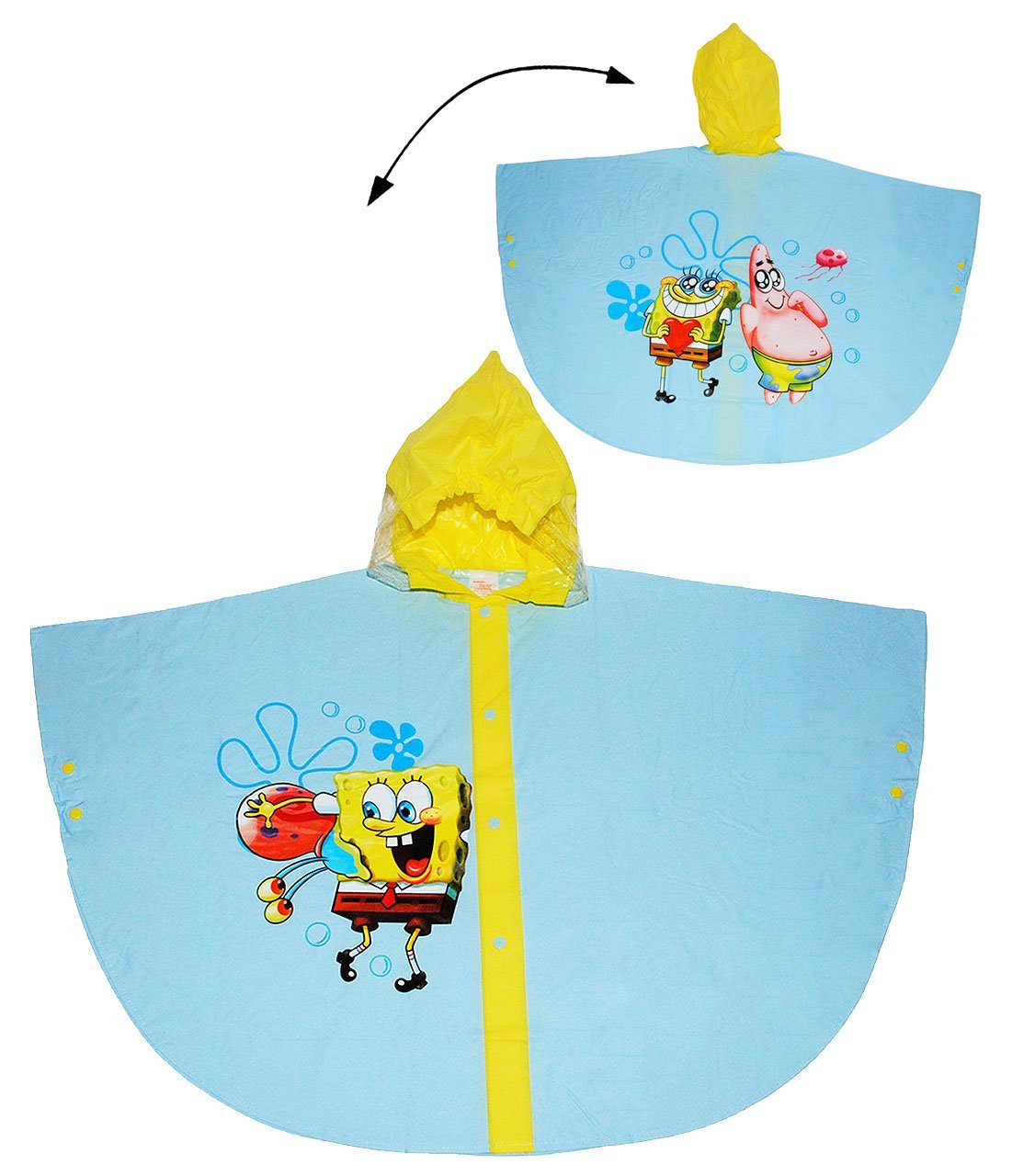 Дождевой Плащ Spongebob Squarepants Размер 110-116 - 122 Желтый или Синий, фото №1