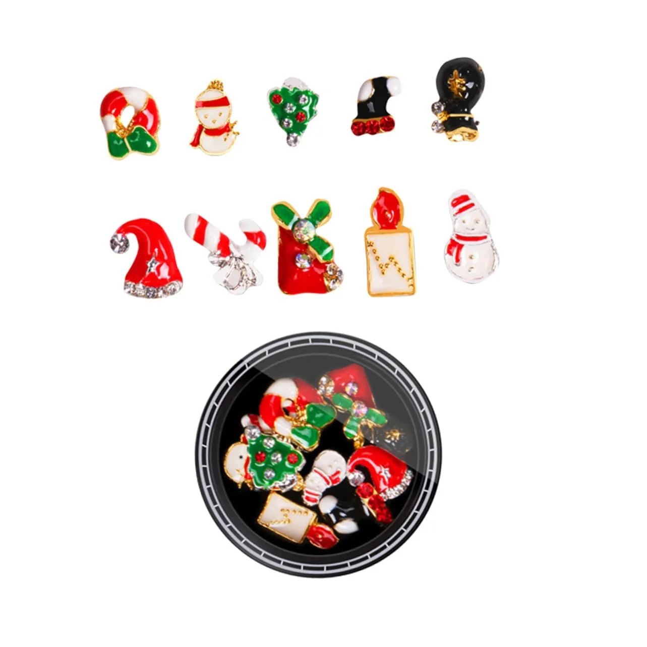 Прикраса для ногтей Рождественская, Аксессуар для маникюра, Прочная и Легкая, Креативная и Милая, Подходит для женщин и девушек, фото №1