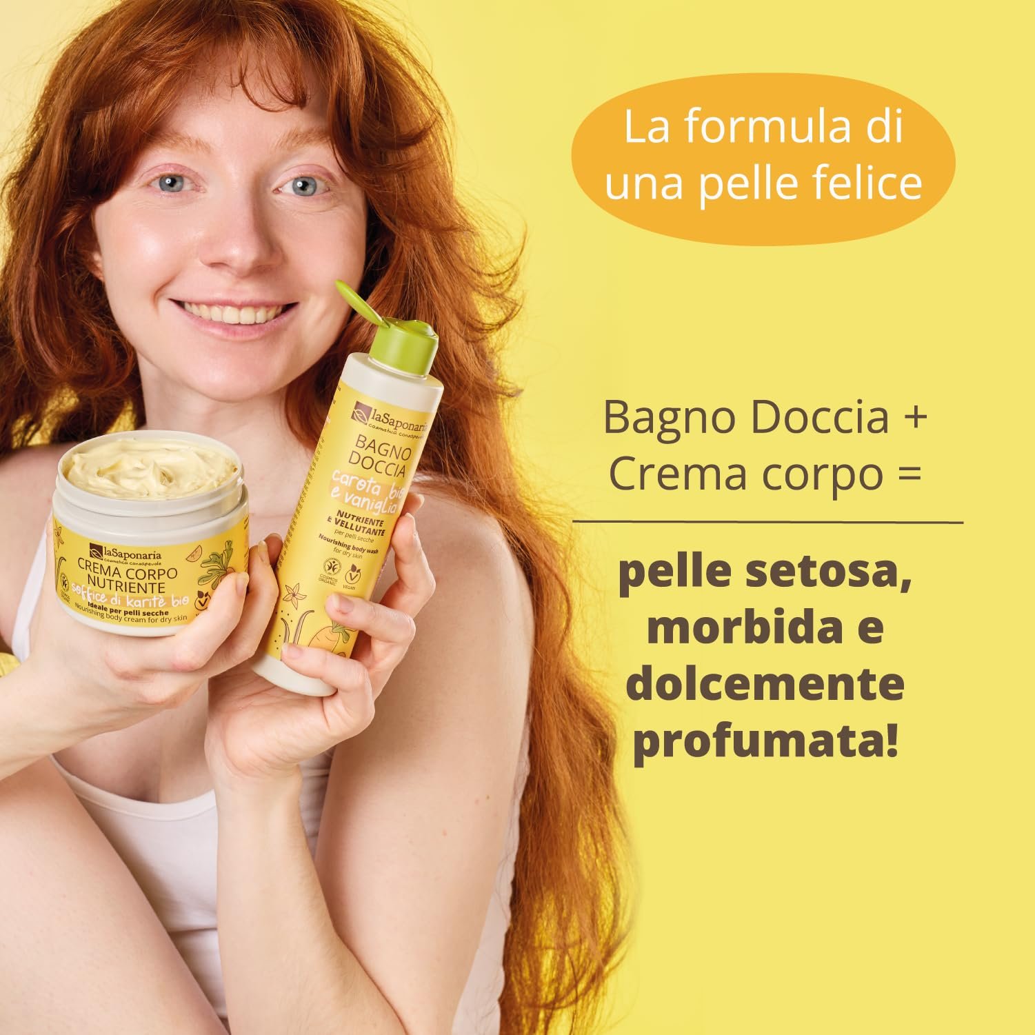 Засіб для очищення шкіри La Saponaria Dolce Schiuma з екстрактами ванілі, какао та каріте, фото №7