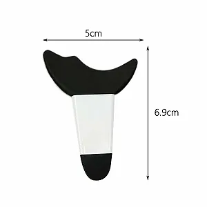 Інструмент для підводки очей MagiDeal, портативні трафарети, чорна/біла ручка synthetic.ua - Фото 1