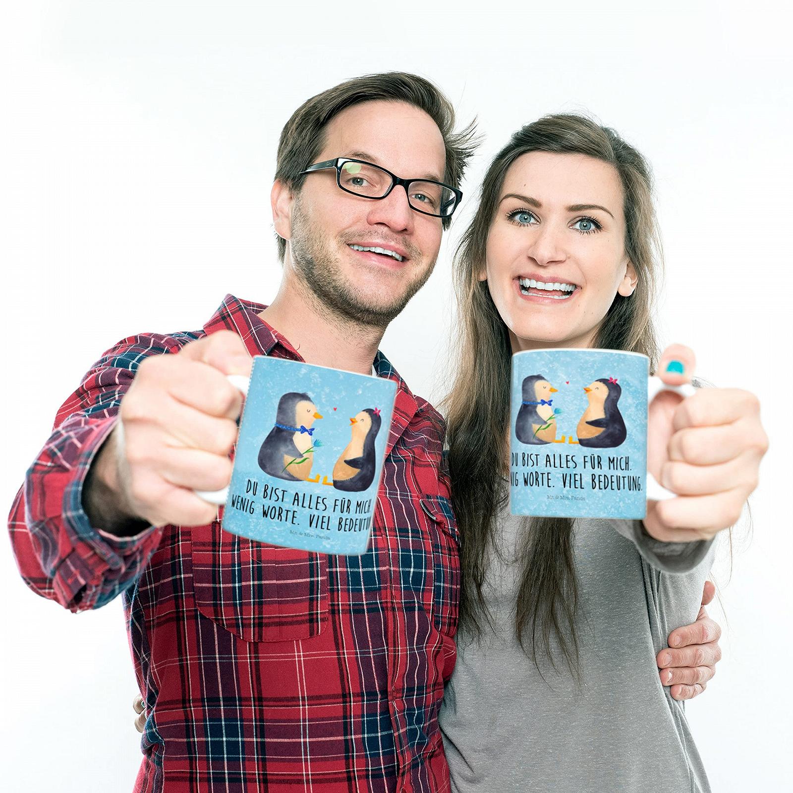 Кружка Mr. & Mrs. Panda Пара пінгвінів Пластикова, фото №5