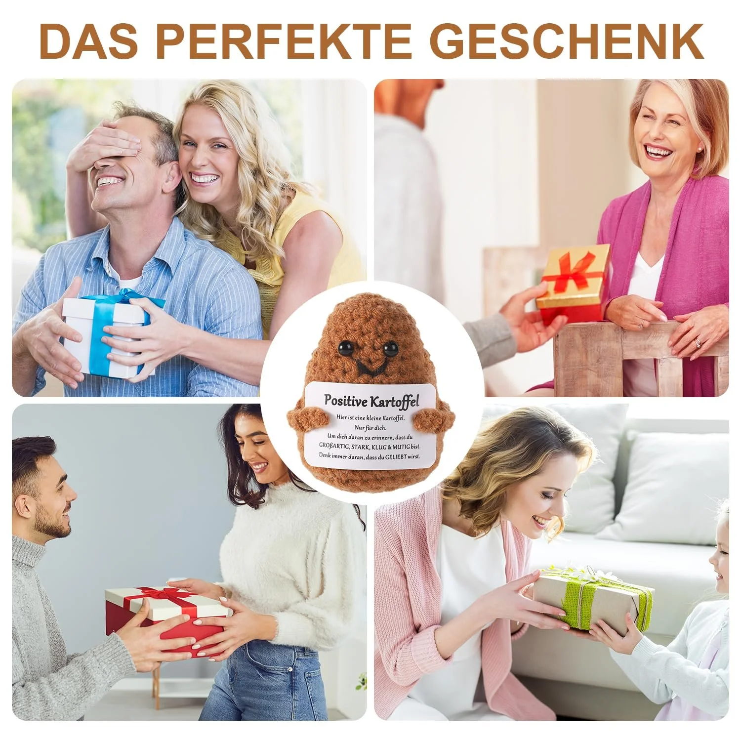 Игрушка PEUTIER Positive Potato Mini Картофель Вязаная Кукла Коричневый, фото №6 Игрушка PEUTIER Positive Potato Mini Картофель Вязаная Кукла Коричневый, фото №6