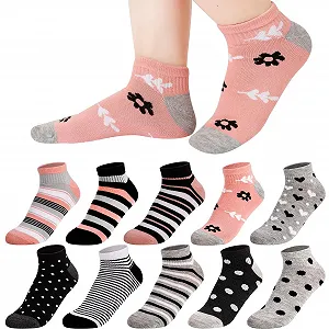 Женские носки для кроссовок Разноцветные (10 пар) - Фото 1