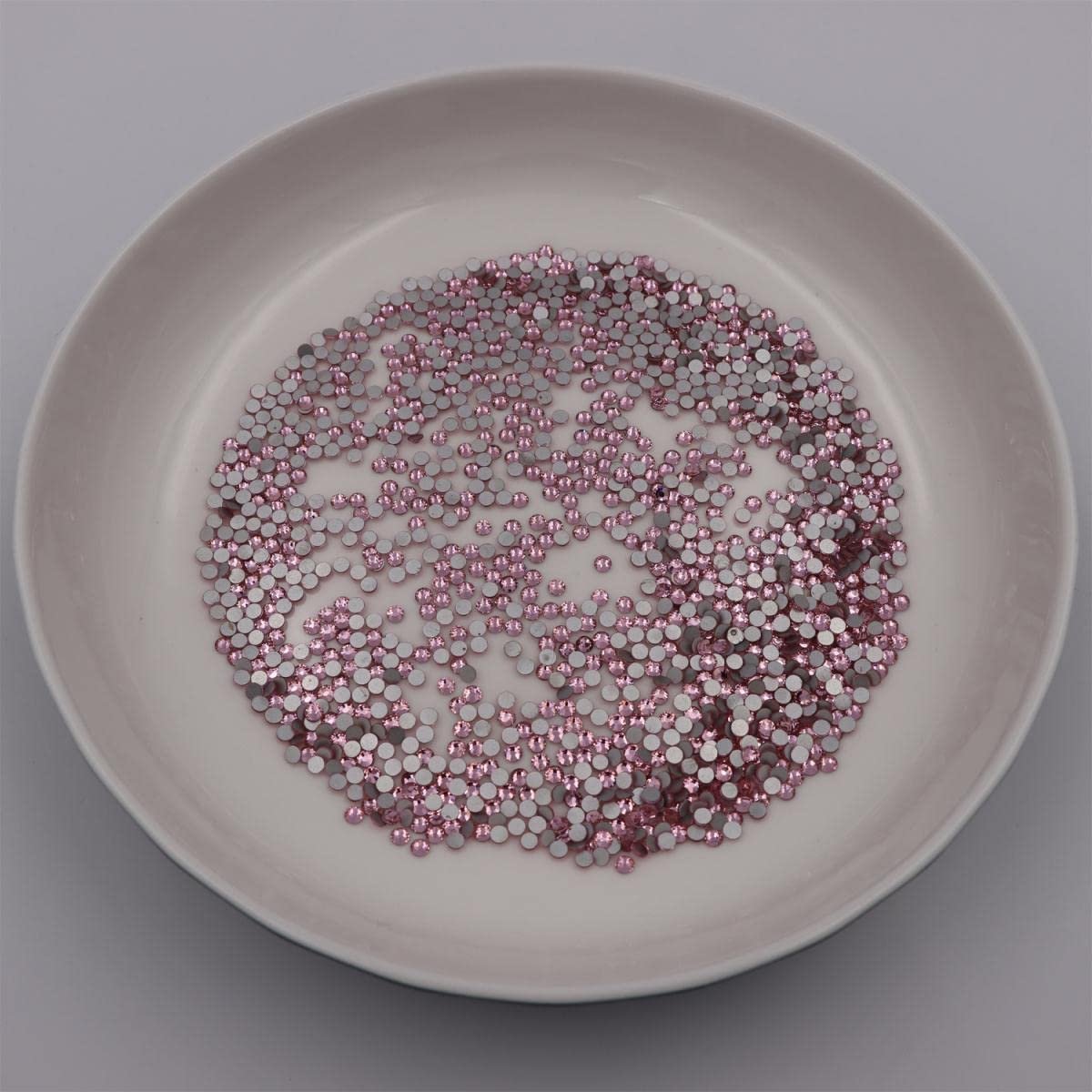 Стрази Світло-рожеві/рожеві SS3-SS34 з плоскою задньою стінкою, кристали для нейл-арту/стрази, що приклеюються, без гарячої фіксації SS34, 288 штук, фото №2