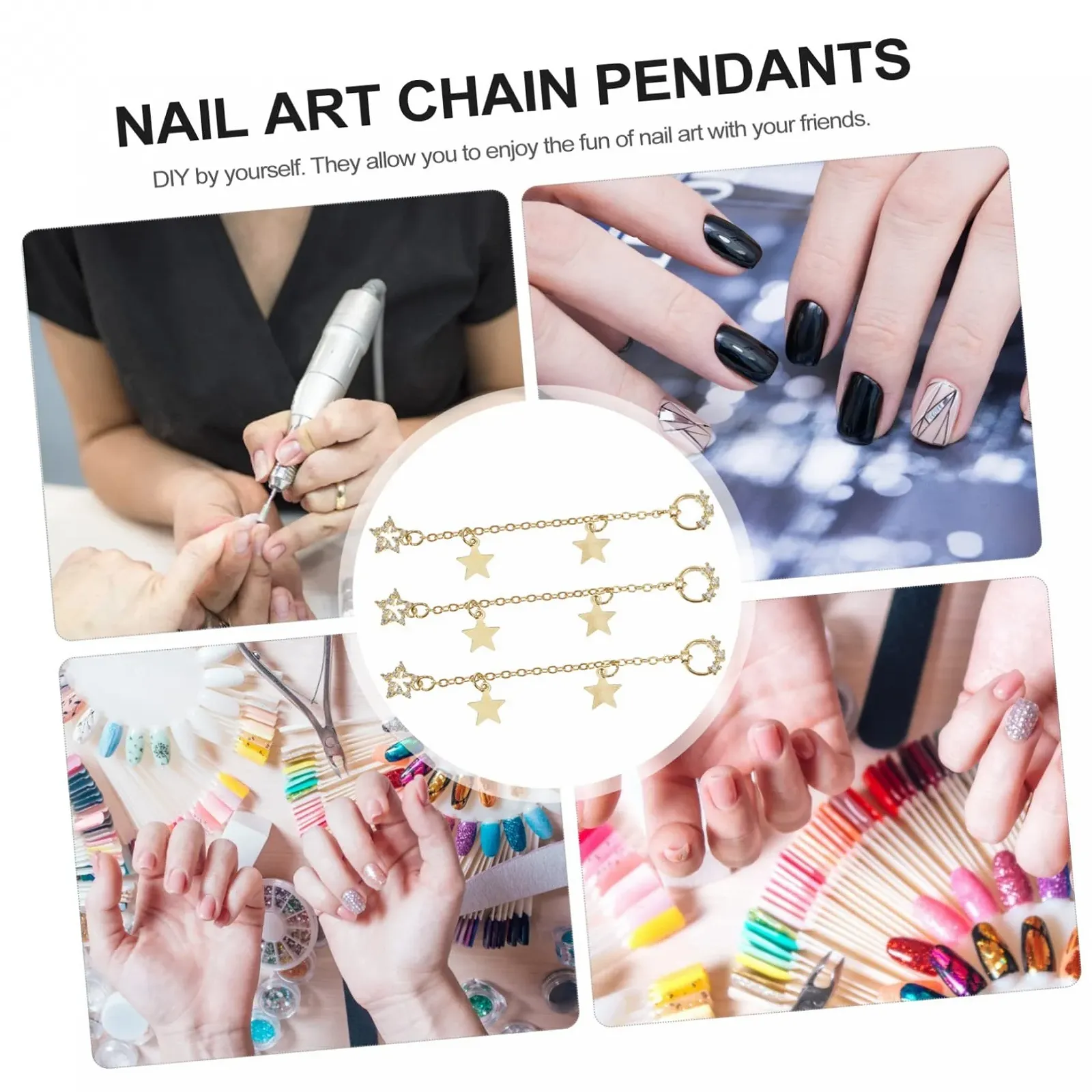 Цепочка для ногтей Beavorty 3 шт. Декор для маникюра, фото №4 Цепочка для ногтей Beavorty 3 шт. Декор для маникюра, фото №4