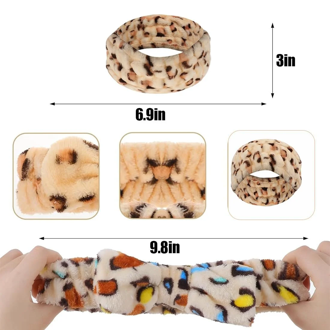 Набор эластичных фланелевых повязок для волос., фото №2 Набор эластичных фланелевых повязок для волос., фото №2