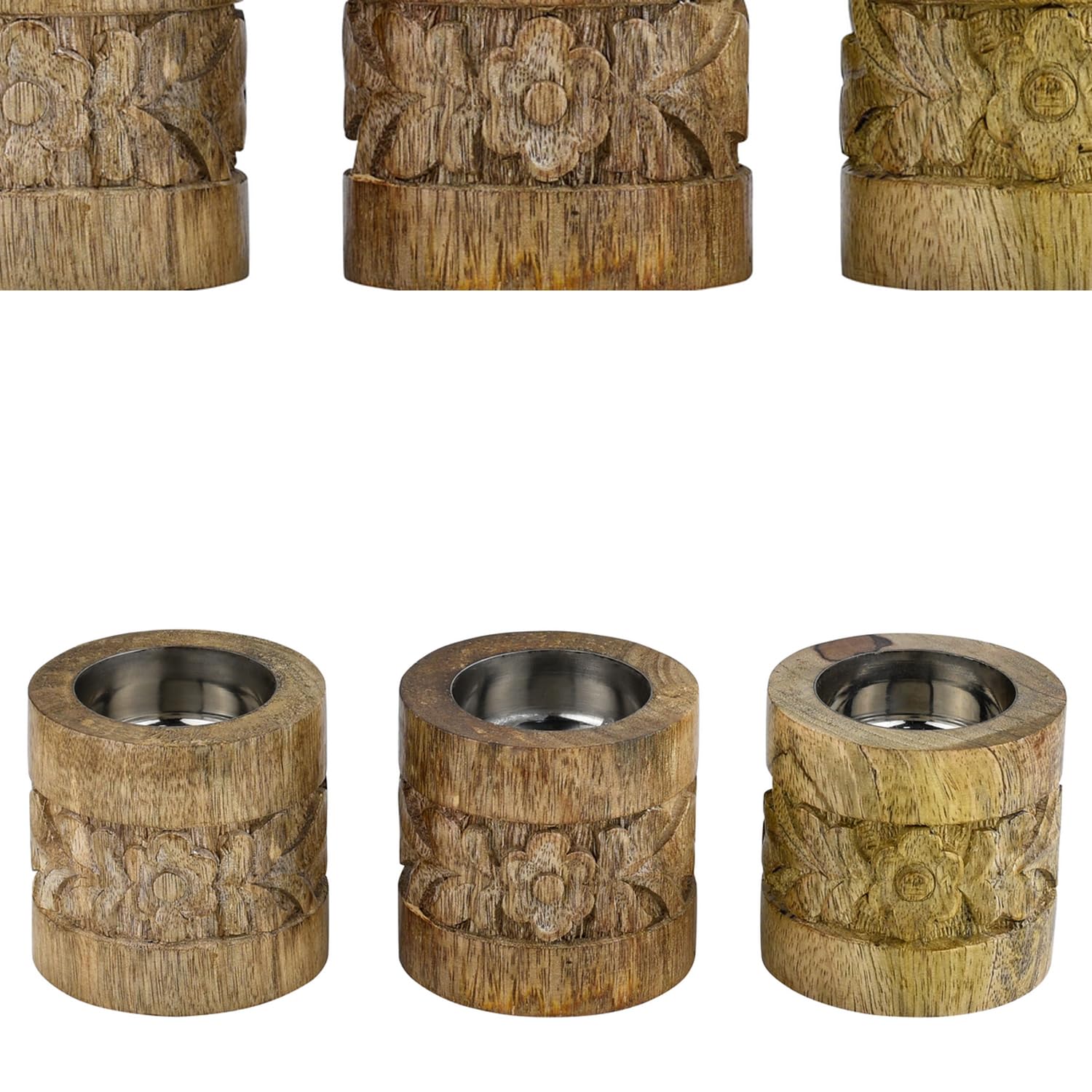 Підсвічники Luja Marrakech Boho Carved Wood 7.5 cm великі набір 3 штук декоративні, фото №5 Підсвічники Luja Marrakech Boho Carved Wood 7.5 cm великі набір 3 штук декоративні, фото №5