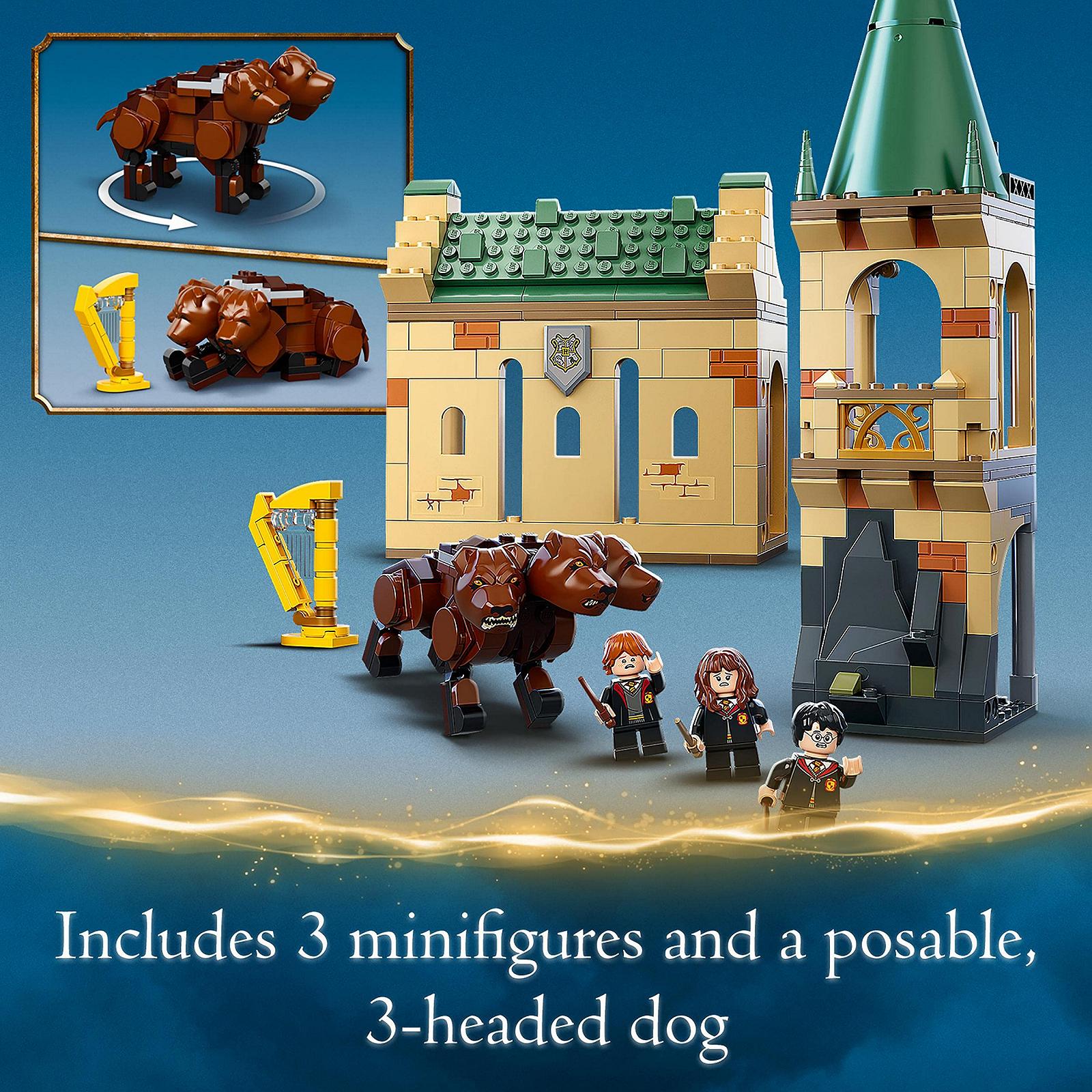 Конструктор LEGO Harry Potter 76387 Хогвартс: Встреча с Флаффи для возраста 8+ лет с Гермионой Мини фигурка в золотом цвете, фото №10