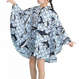 Детское пончо Легкое спортивное дождевое пончо для девочек Легкий длинный водонепроницаемый дождевик Дождевой костюм с рукавами Дождевик Прозрачный разноцветный дождевой плащ - Фото 1