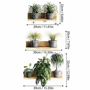 Наклейка на стіну Plants 3D Green самоклейна зелена (B) synthetic.ua - Фото 1