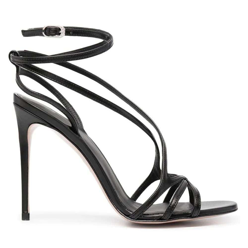 Босоножки на каблуке Женские Каблуки 11см Круглый Носок, фото №4