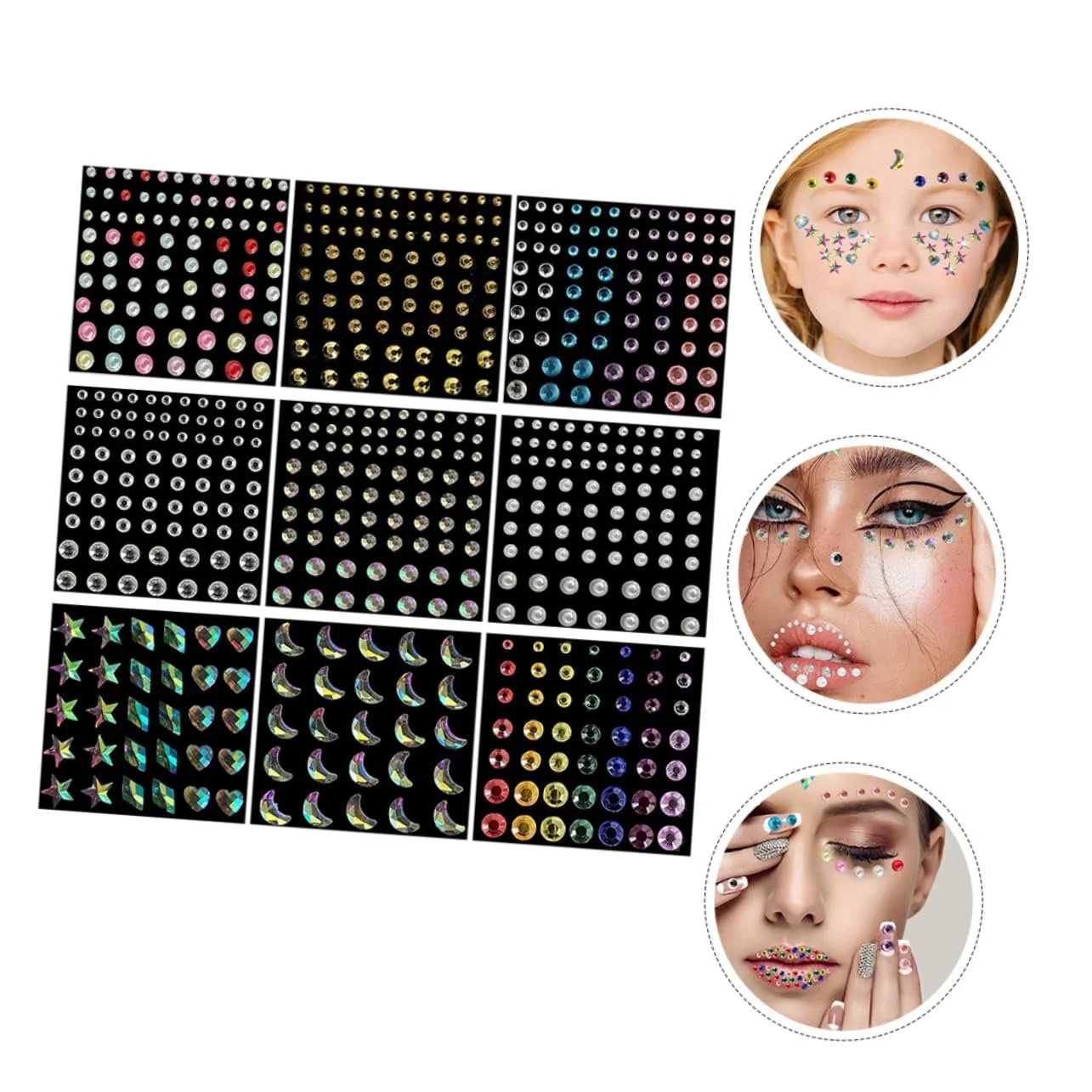 Стрази PLAFOPE 9 аркушів, блискучі, фото №8