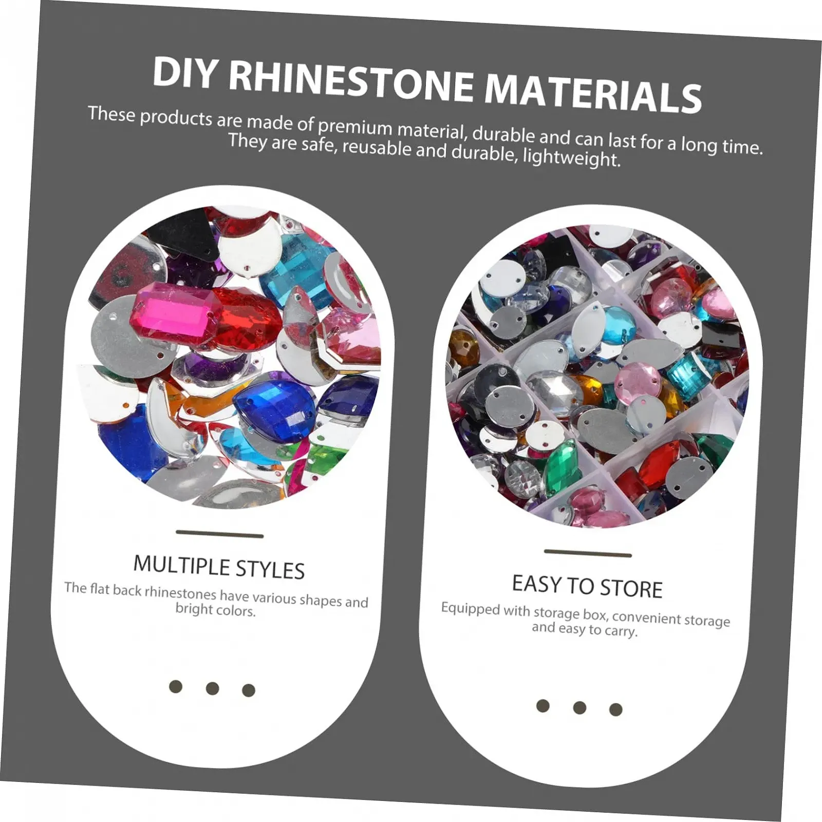 Стрази POPETPOP Craft Mit Flachen для прикраси взуття та одягу, підходять для рукоділля та зберігання в коробці, фото №3