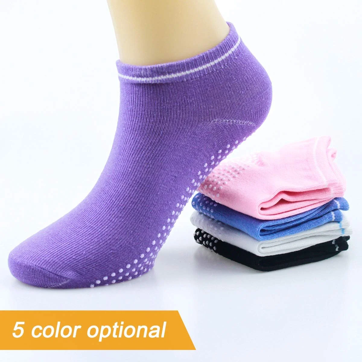 Шкарпетки для йоги, 5 пар нековзних шкарпеток для йоги для жінок, фото №4