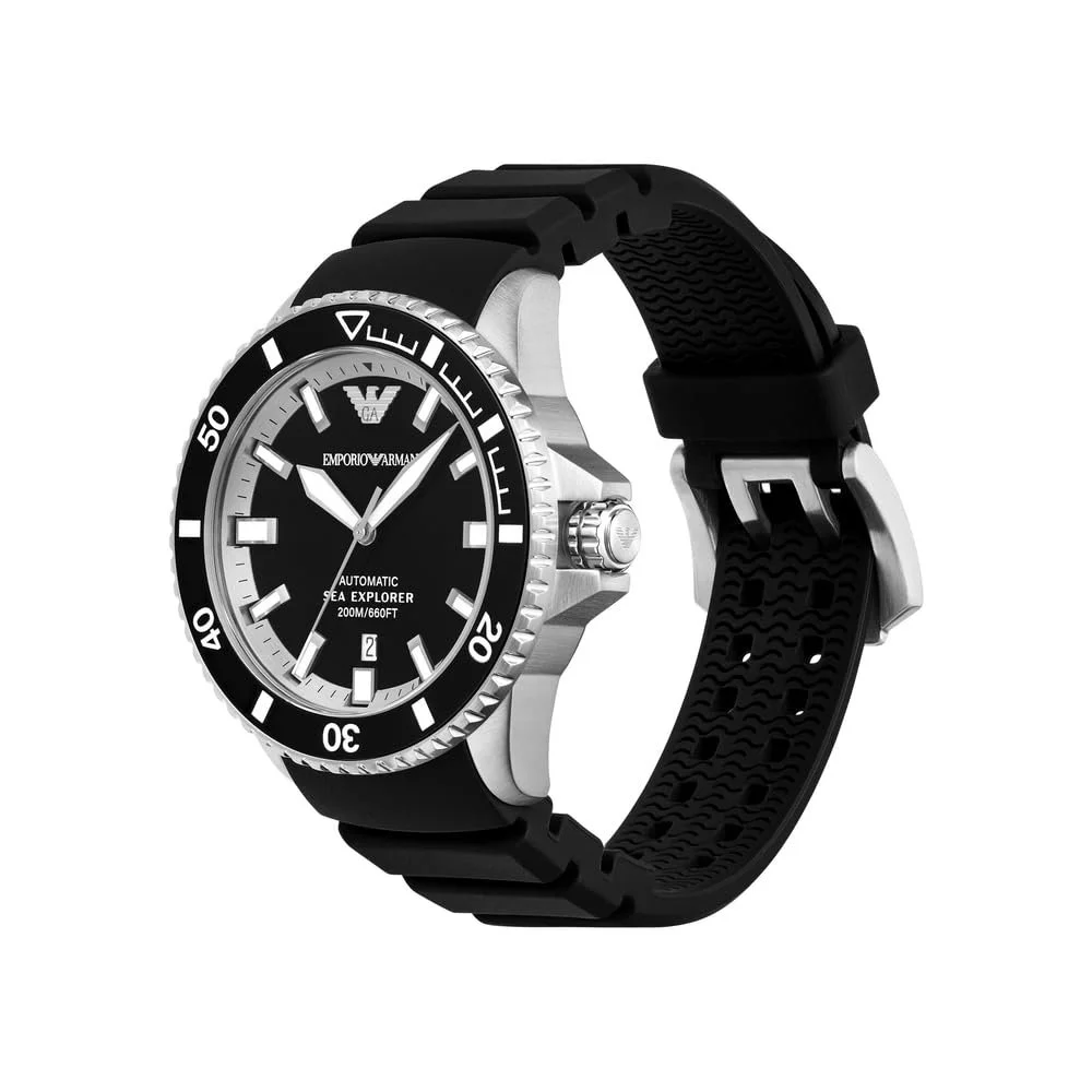 Часы Emporio Armani мужские, кварцевый механизм, корпус 42 мм, нержавеющая сталь, кожаный или силиконовый ремешок, фото №3 Часы Emporio Armani мужские, кварцевый механизм, корпус 42 мм, нержавеющая сталь, кожаный или силиконовый ремешок, фото №3