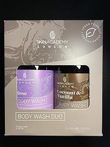 Набір гелів для душу Skin Academy London Body Wash Twin Pack - Rose + Coconut & Vanilla - Фото 1