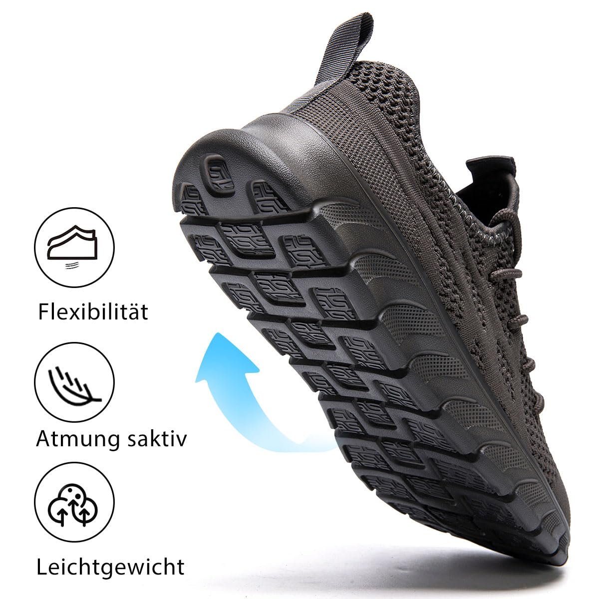 Кроссовки LANGFEUU Мужские Кроссовки для Бега Теннисные Кроссовки Спортивная Обувь Повседневная Обувь для Бега Легкая Дышащая Обувь для Ходьбы Фитнес Обувь для Бега на Открытом Воздухе 39-46 EU, фото №4