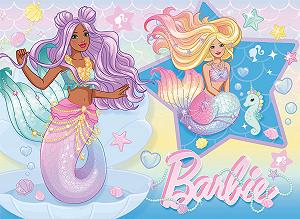 Двусторонний пазл-раскраска Lisciani Barbie 24 элемента 25 x 35 см synthetic.ua - Фото 1