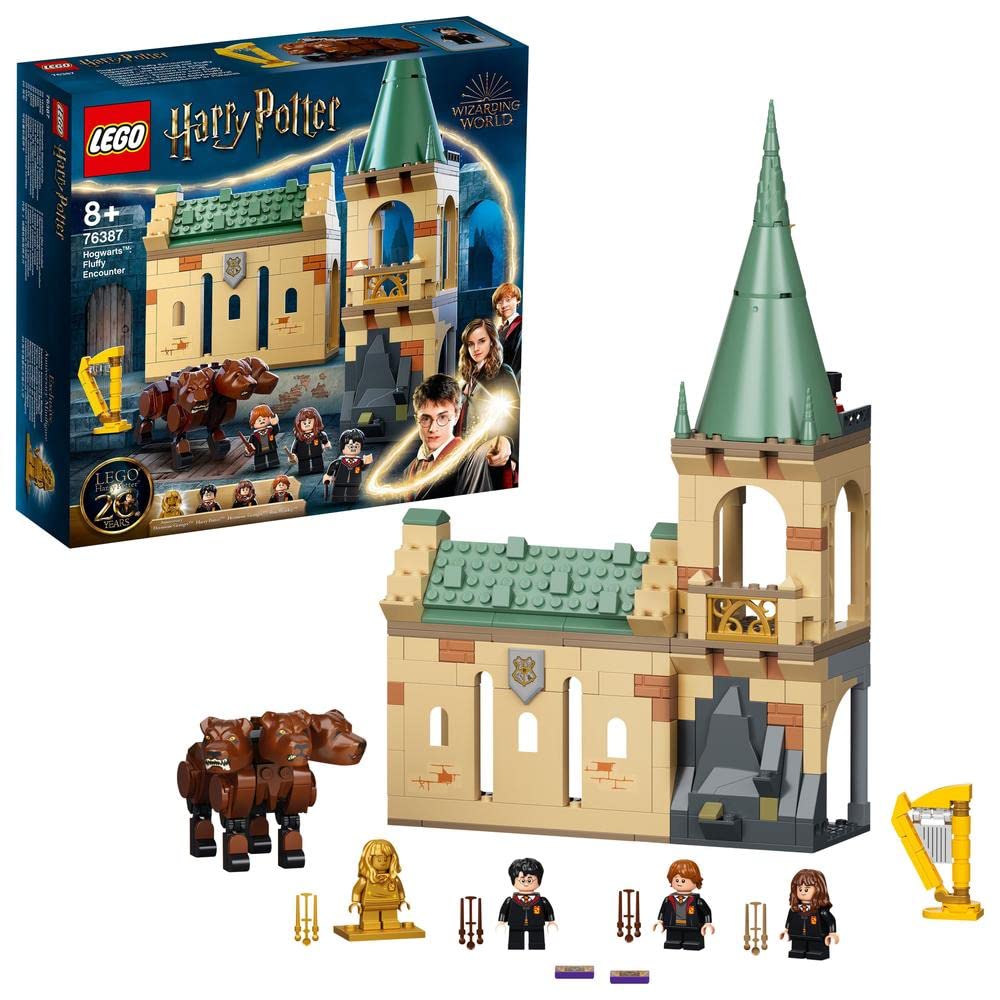 Конструктор LEGO Harry Potter 76387 Хогвартс: Встреча с Флаффи для возраста 8+ лет с Гермионой Мини фигурка в золотом цвете, фото №1