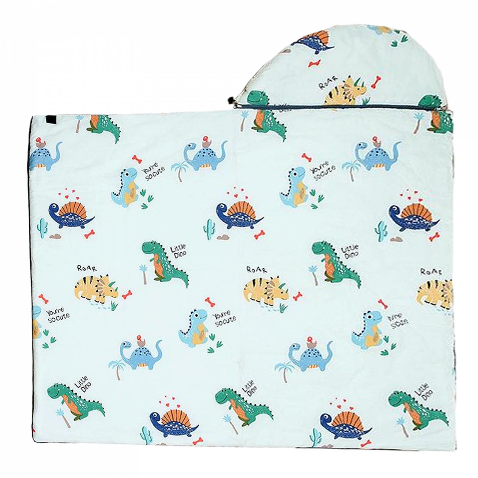 Дитячий Спальний мішок Забарвлення «Смішний динозавр» Поліестер Хлопок Застібка-блискавка, фото №5