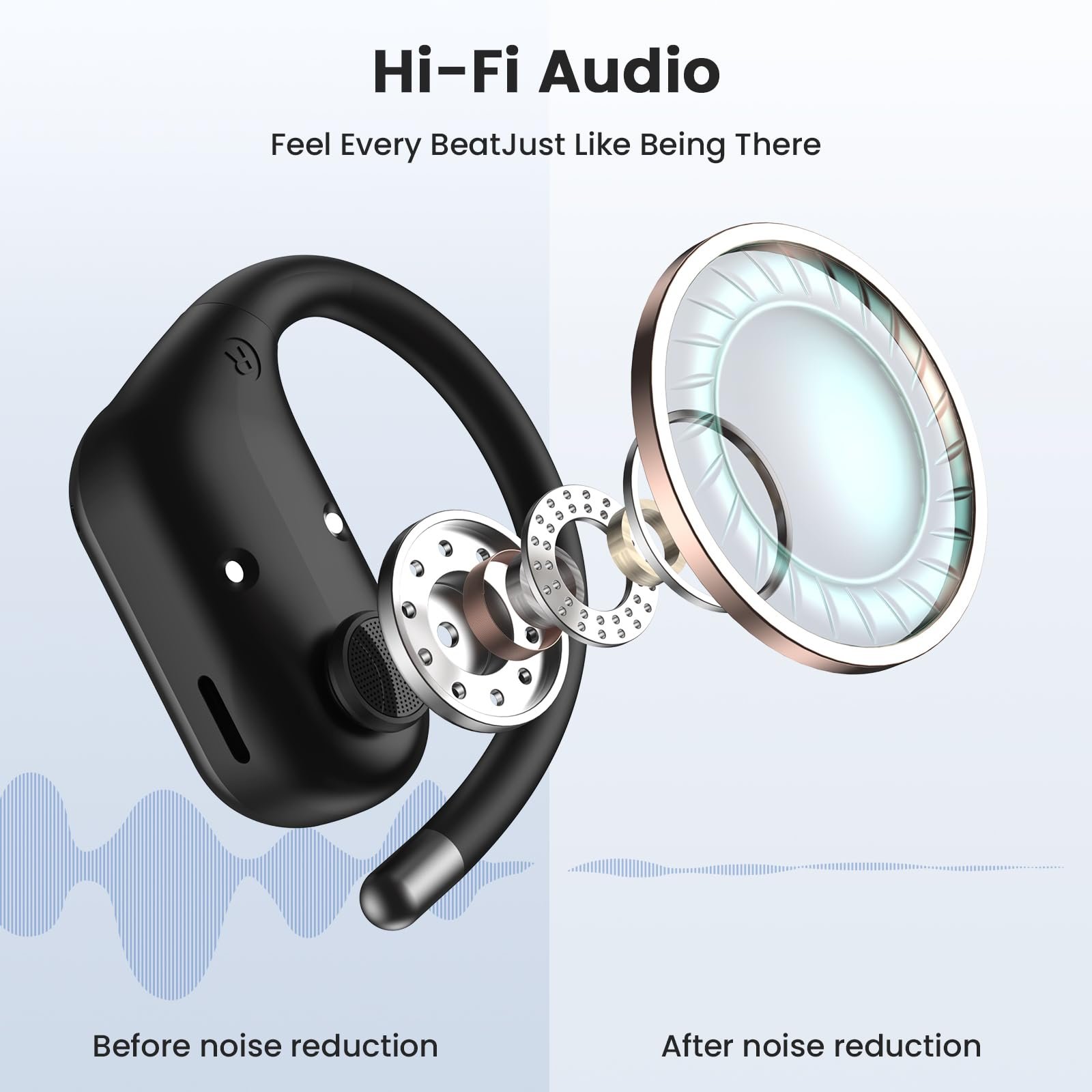 Наушники-переводчики AI Voice, 3 в 1 Bluetooth 5.4, 150 языков и переводчик акцентов в реальном времени, поддержка музыкальных звонков, идеально подходят для путешествий, обучения, бизнеса, фото №5