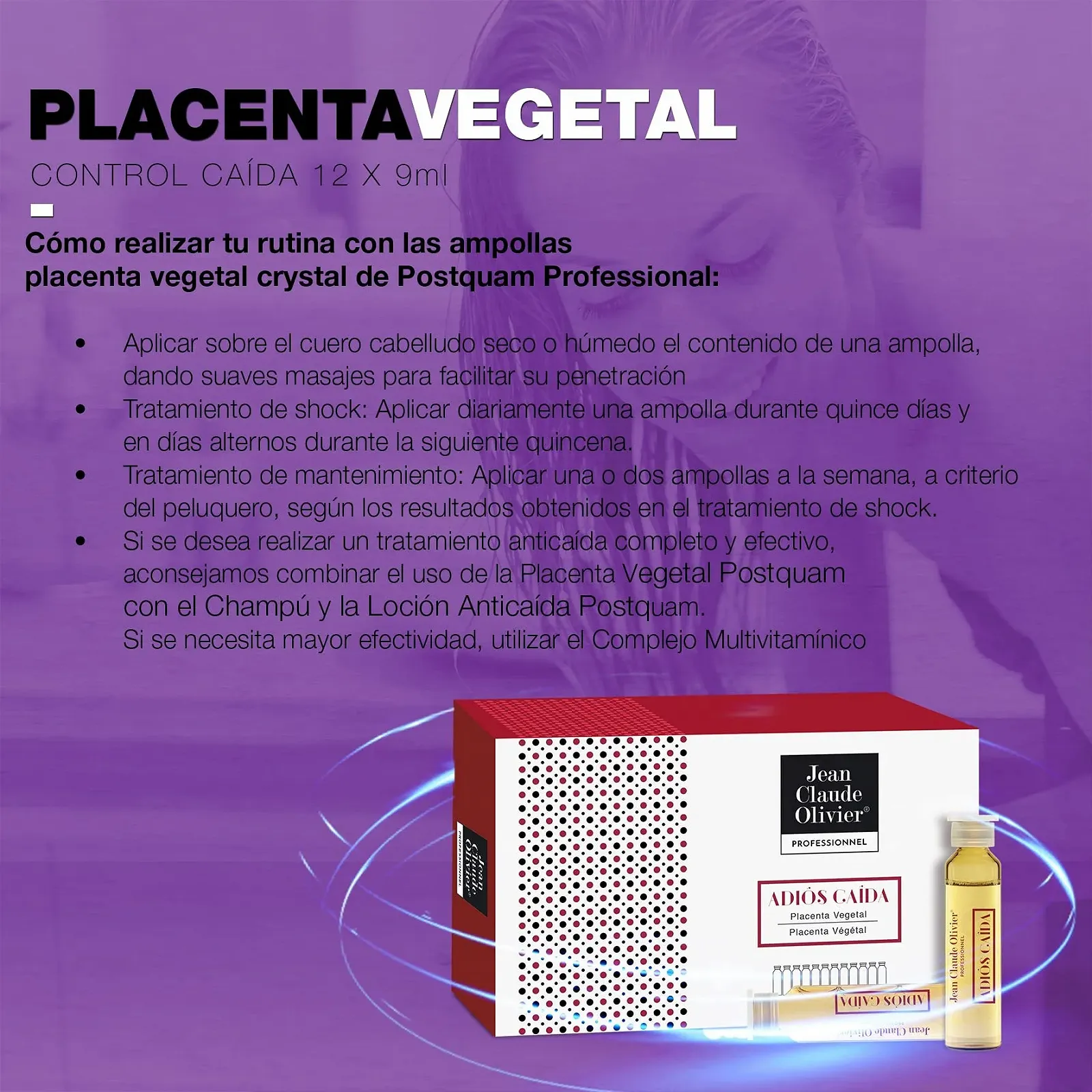 Засіб проти випадіння волосся Jean Claude Olivier з рослинною плацентою - 12 ампул, фото №5 Засіб проти випадіння волосся Jean Claude Olivier з рослинною плацентою - 12 ампул, фото №5