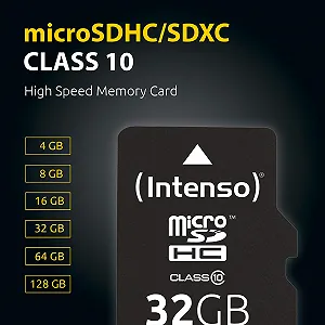 Карта пам'яті Intenso Micro SDHC 32 GB Class 10 з SD-адаптером synthetic.ua - Фото 1