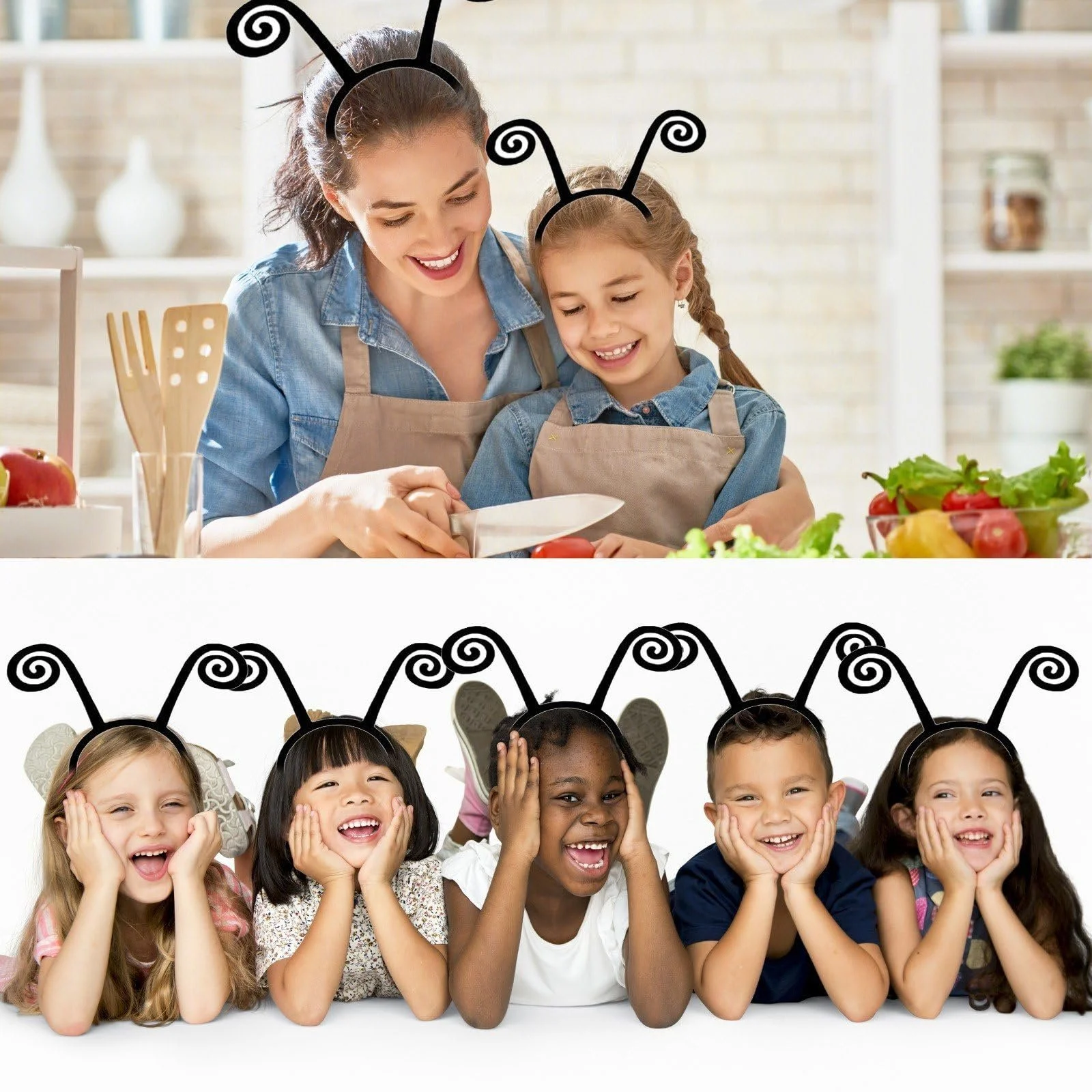 Обруч на голову з антенами метелика, фото №5