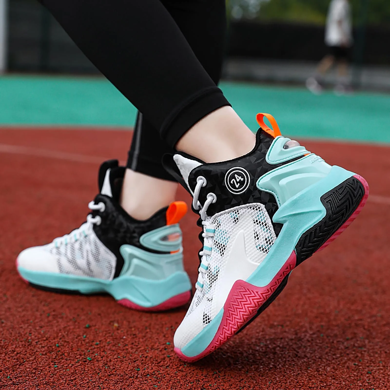 Детские баскетбольные кроссовки для мальчиков и девочек, спортивная обувь, легкие дышащие тренировочные кроссовки с высоким верхом, фото №8