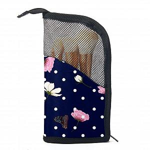 Набір кистей для макіяжу 12 шт. Polka Dot blühende Wildblumen з чохлом - Фото 1